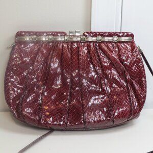 Judith Leiber python clutch bag